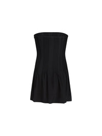 Top sans manche en soie crepe de chine - Black & Off-White