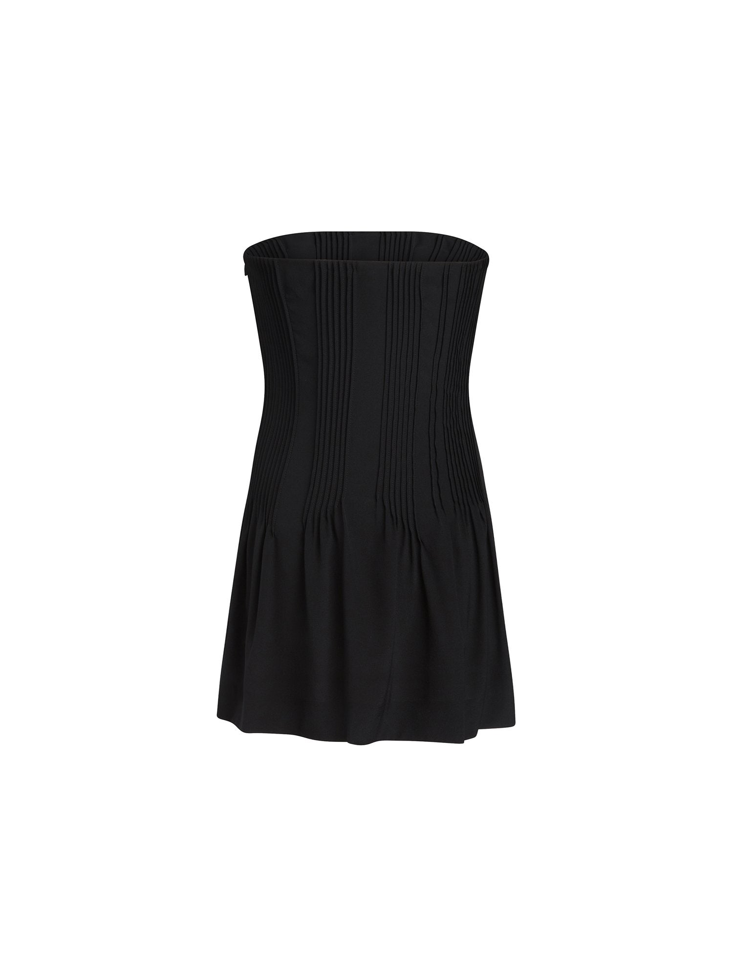 Top sans manche en soie crepe de chine - Black & Off-White