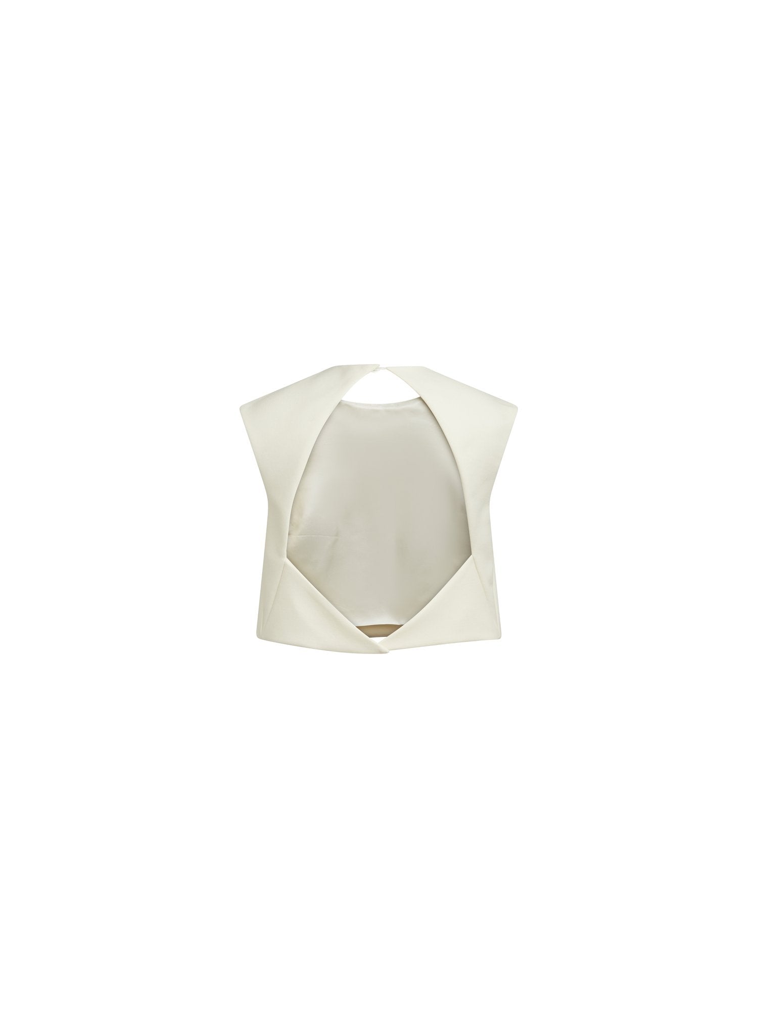 Top sans manche en gabardine - Naturel