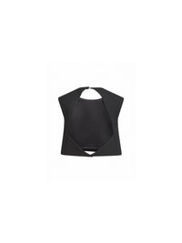 Top sans manche en gabardine - Noir