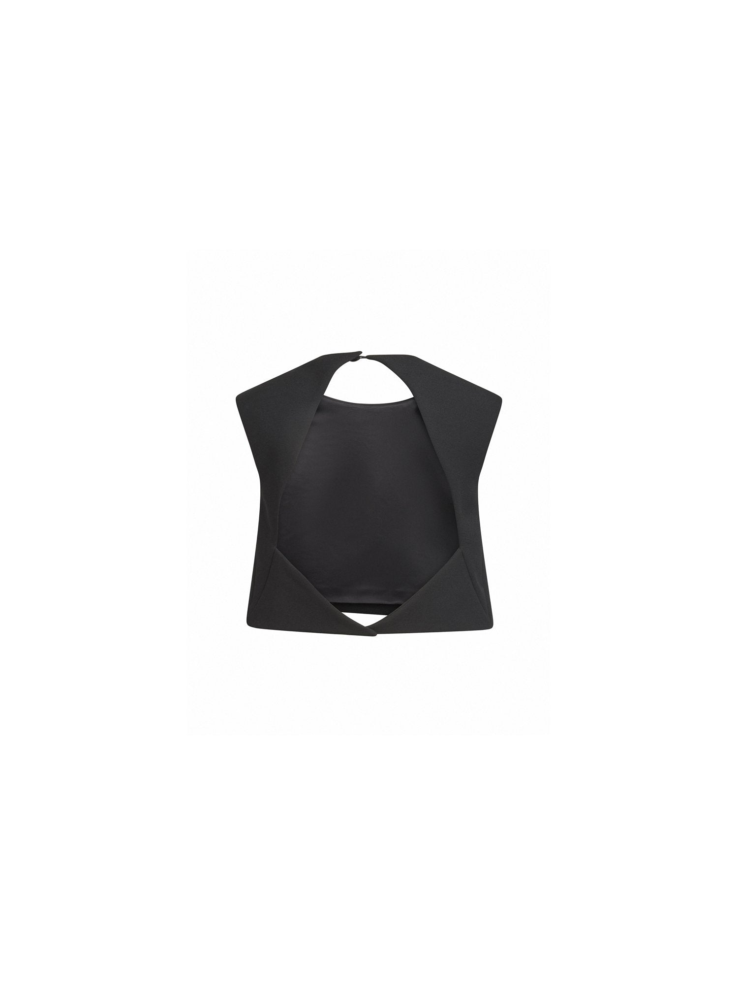 Top sans manche en gabardine - Noir