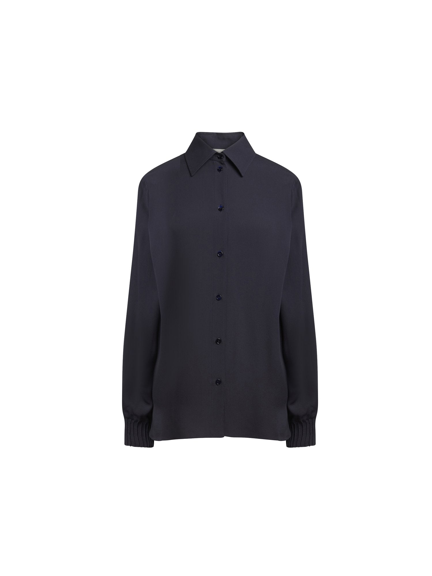 Chemisier en crepe de soie - Navy