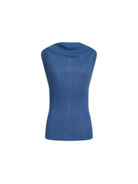 Top sans manche en jersey tubulaire - Bleu Petrole