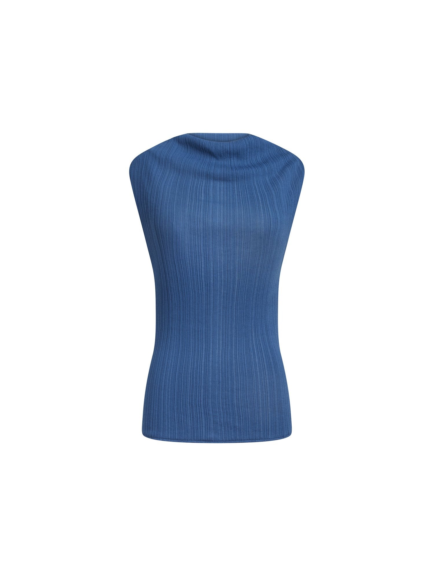 Top sans manche en jersey tubulaire - Bleu Petrole