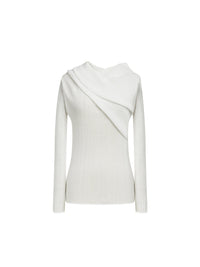 Top manches longues en jersey tubulaire - Blanc