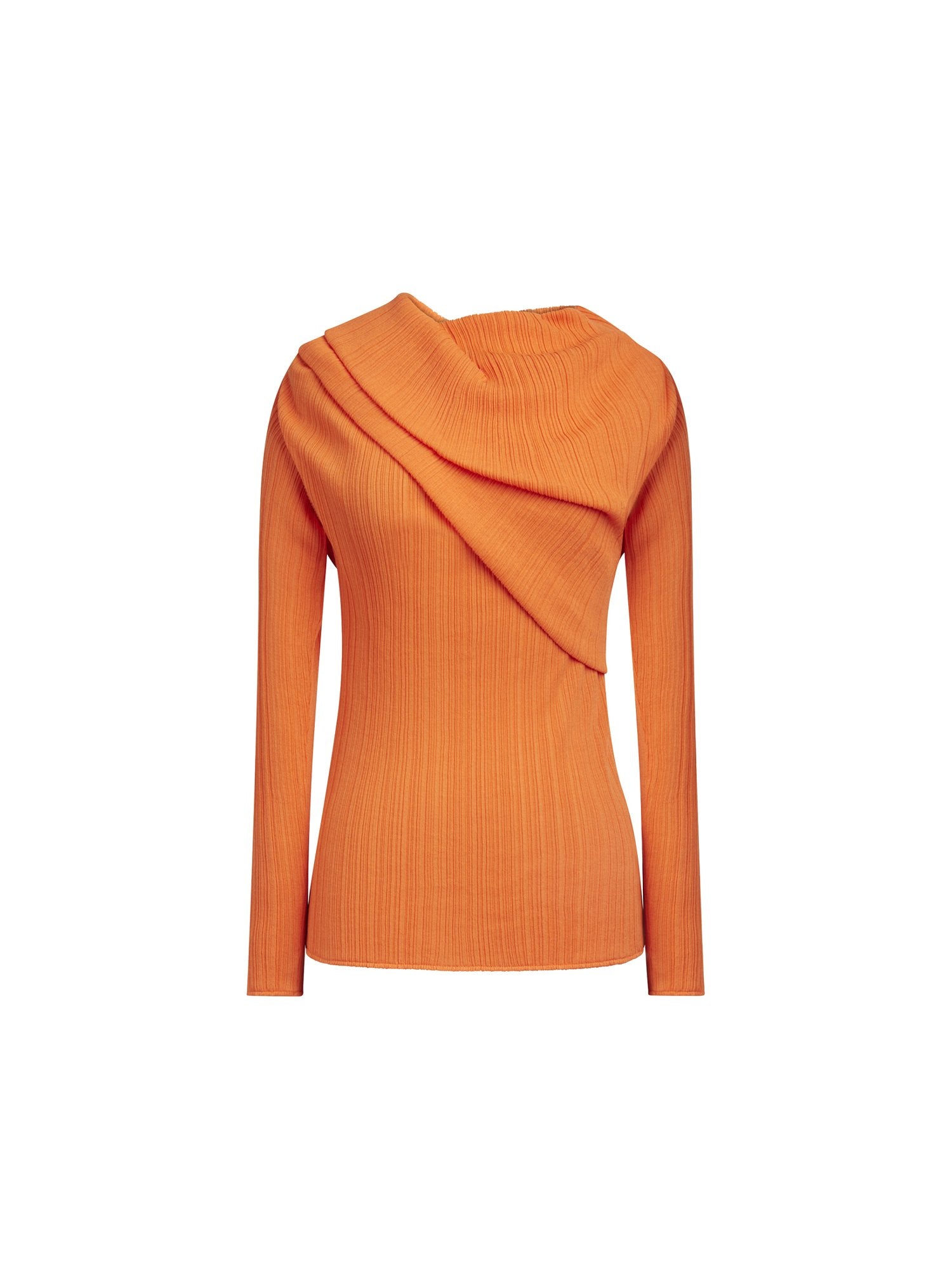Top manches longues en jersey tubulaire - Mandarine
