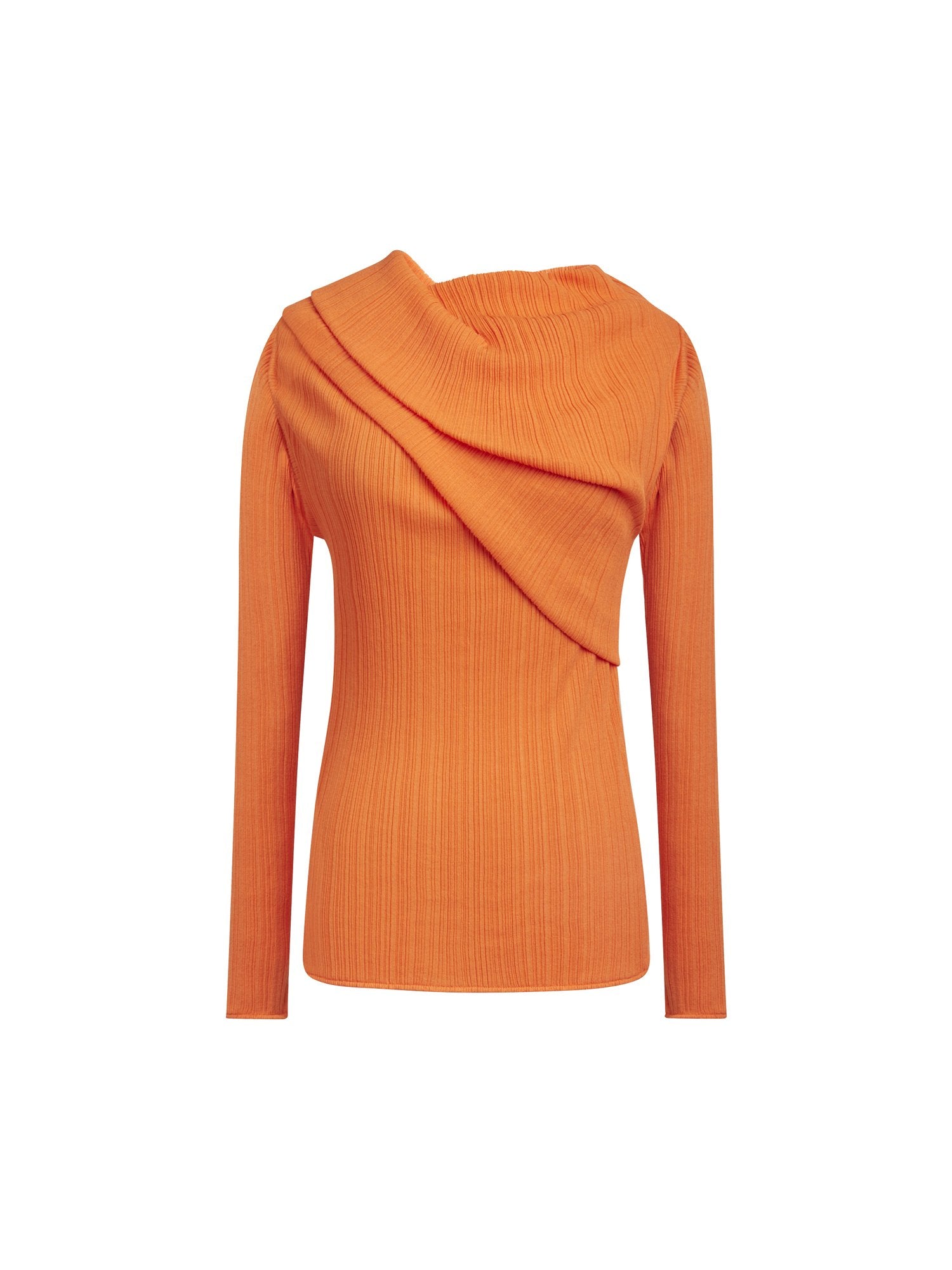 Top manches longues en jersey tubulaire - Mandarine