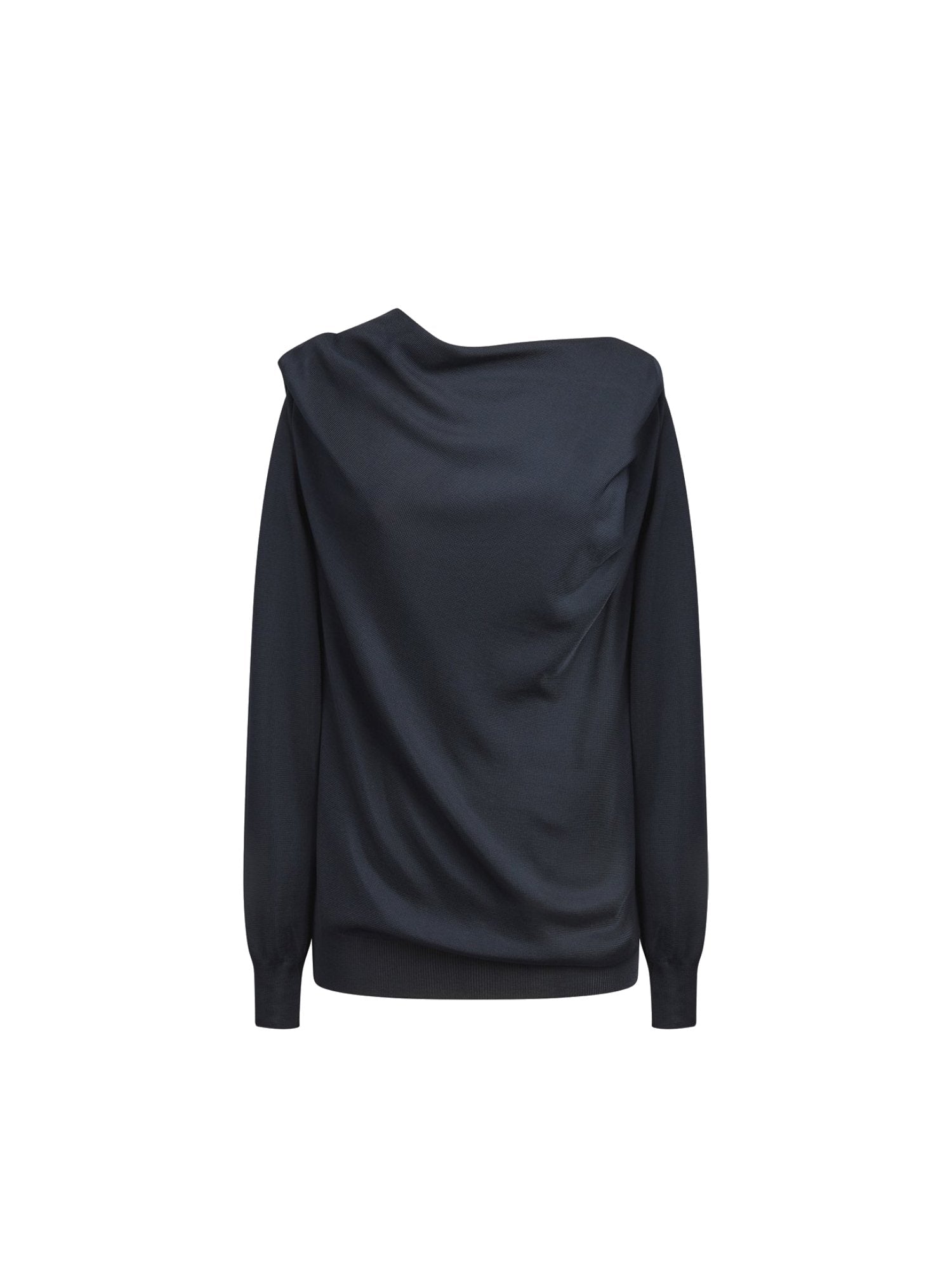 Pullover manches longues en maille fluide - Navy