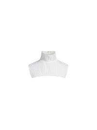 Col en maille brillante - Blanc