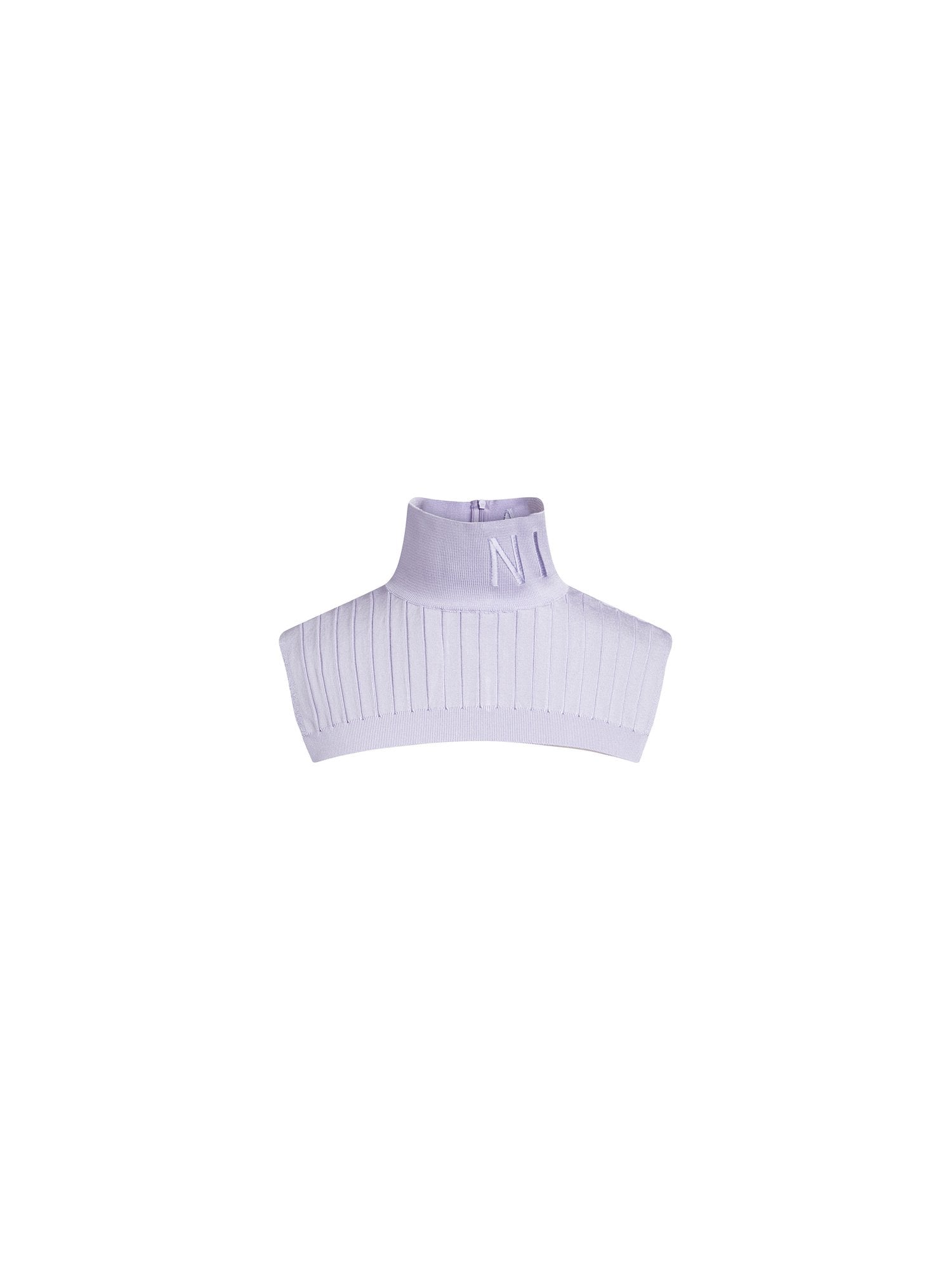 Col en maille brillante - Lila