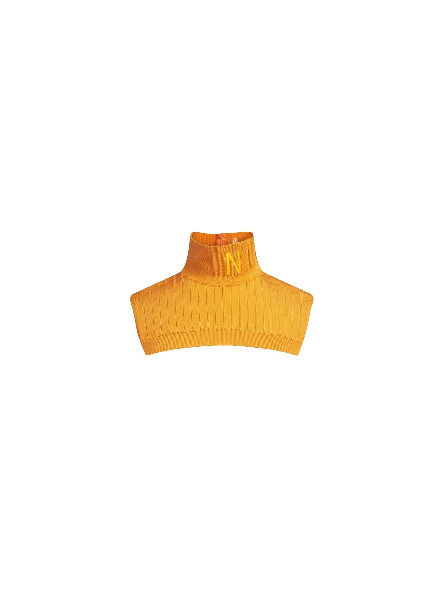 Col en maille brillante - Mandarine