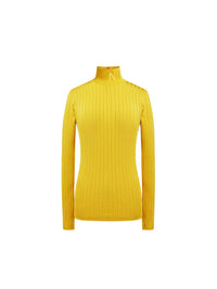 Pullover manches longues en maille brillante - Orange