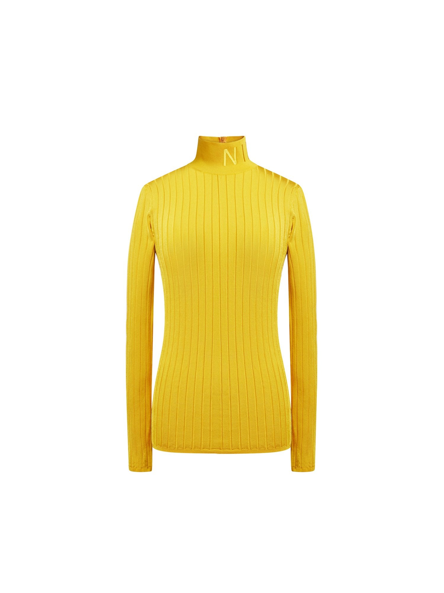Pullover manches longues en maille brillante - Orange
