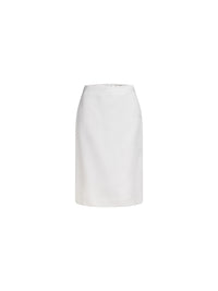 Jupe courte en satin de soie - Blanc