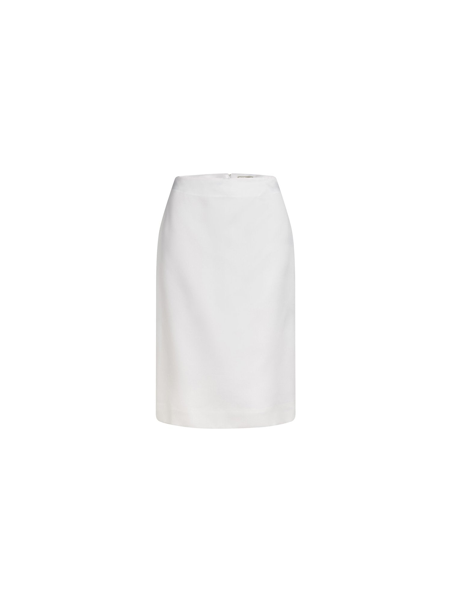 Jupe courte en satin de soie - Blanc