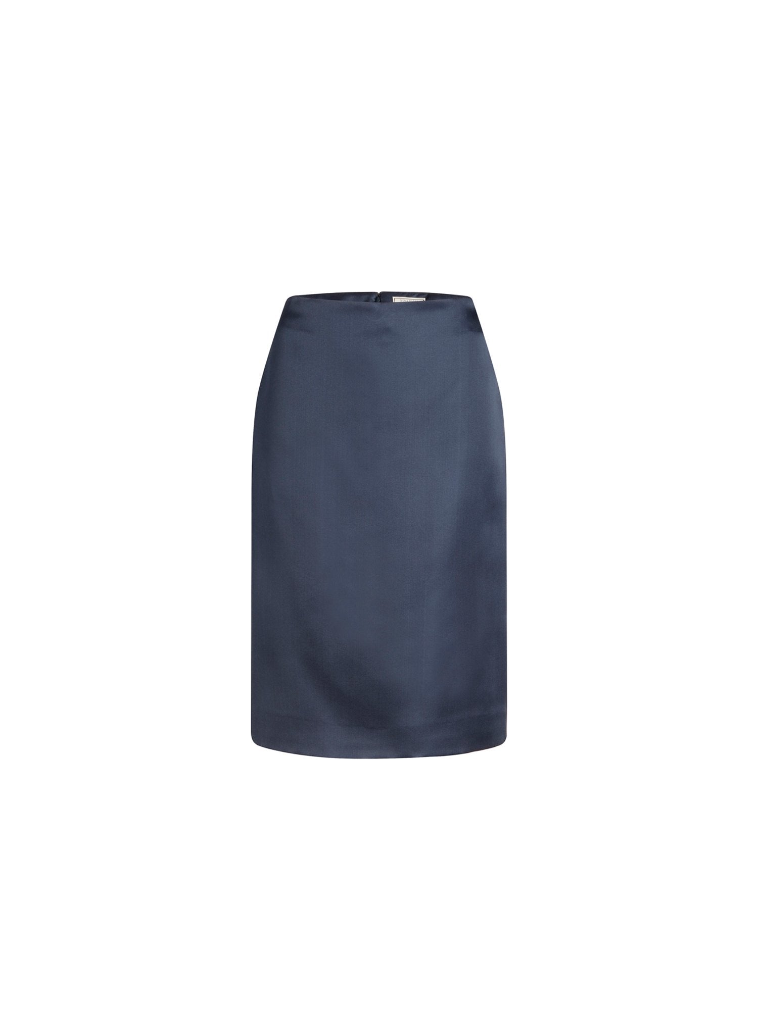 Jupe courte en satin de soie - Navy