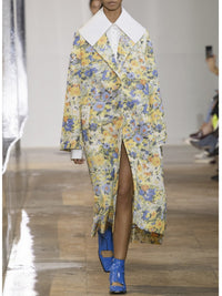 Manteau à imprimé fleuri - Fleurs d'Ikat