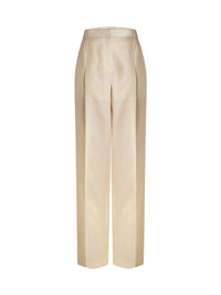Pantalon en gazar natté - Beige
