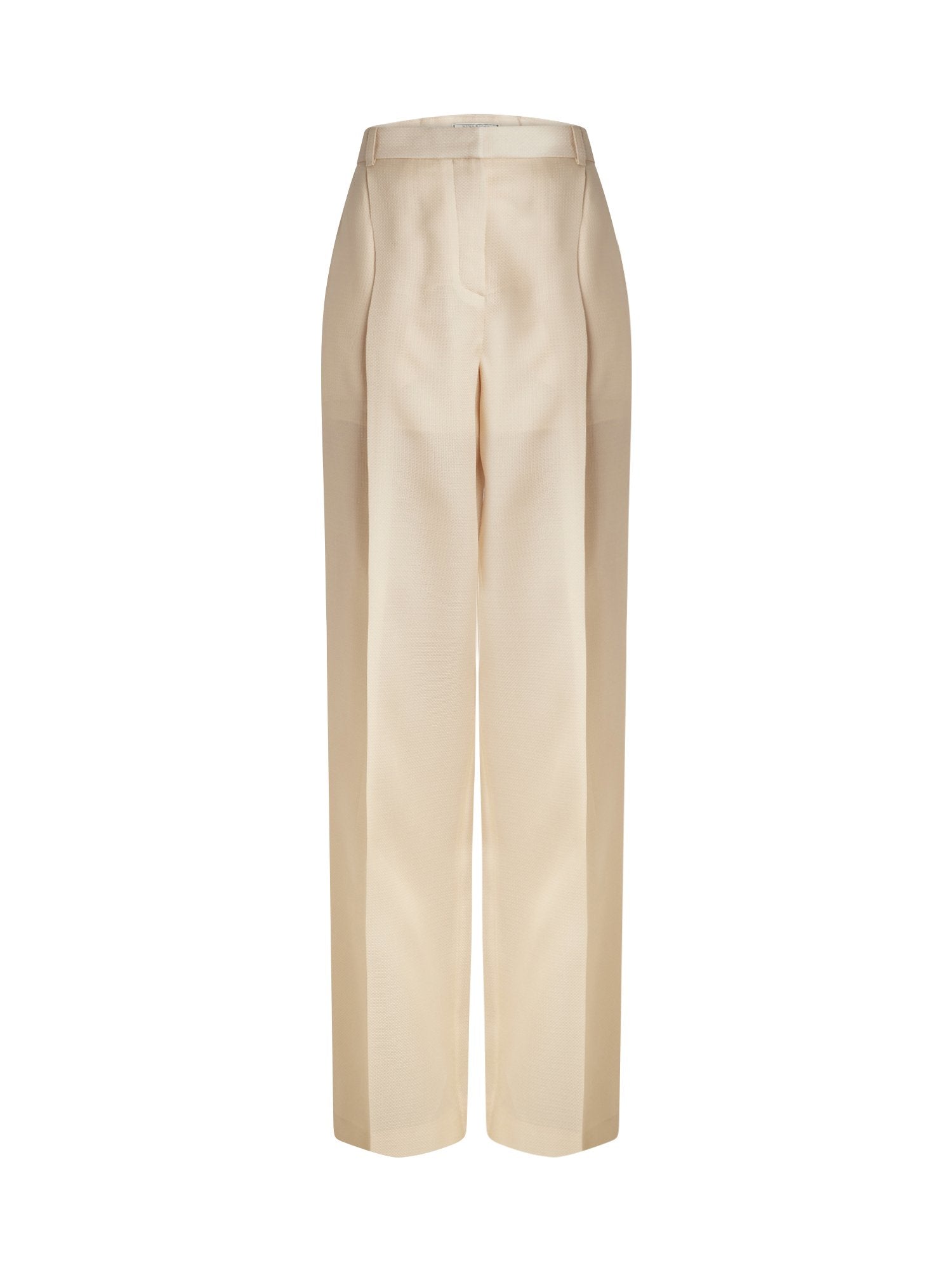 Pantalon en gazar natté - Beige