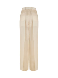 Pantalon en gazar natté - Beige