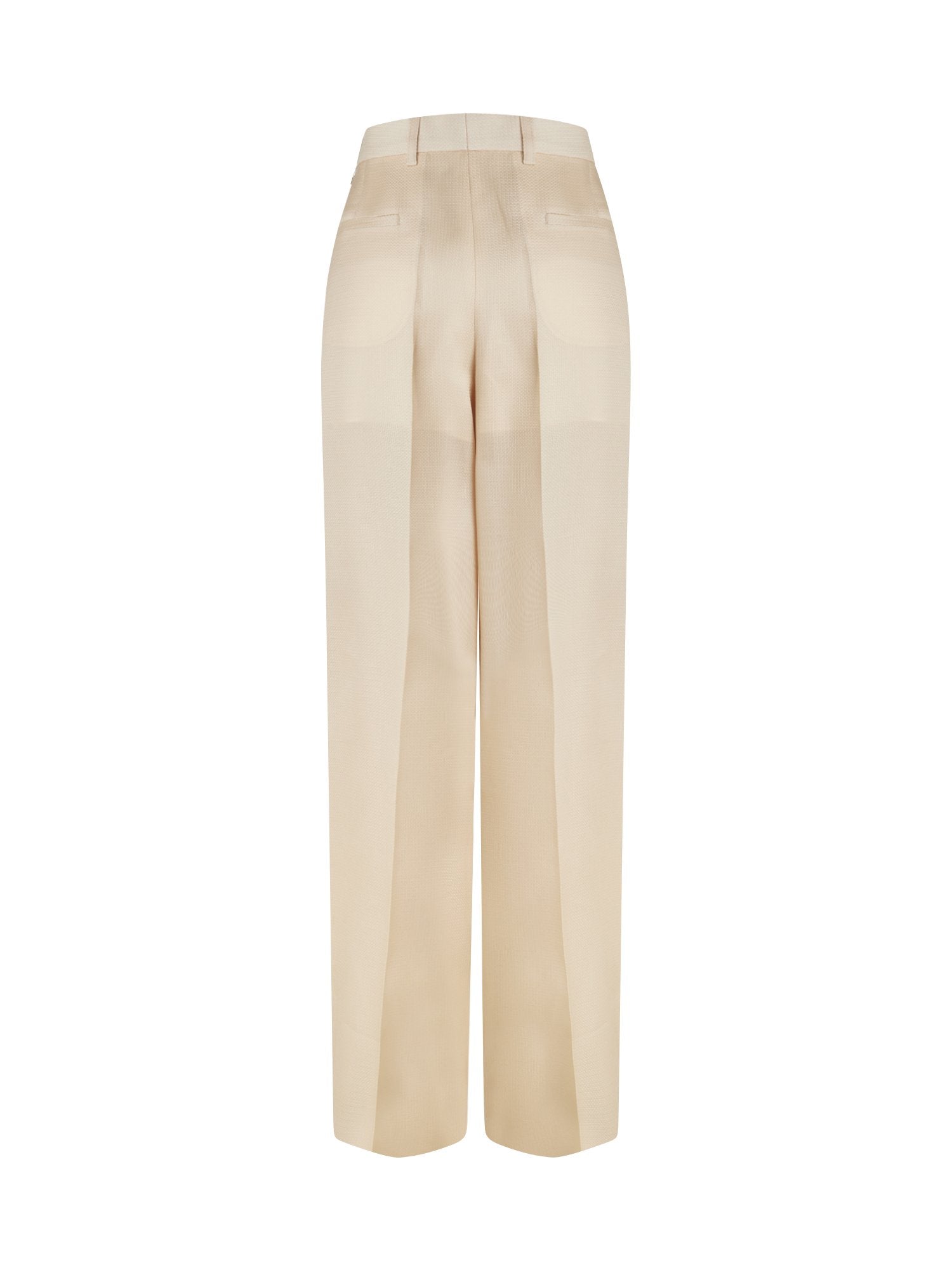 Pantalon en gazar natté - Beige