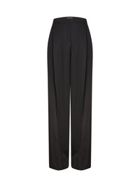 Pantalon ample en laine - Noir