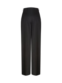 Pantalon ample en laine - Noir