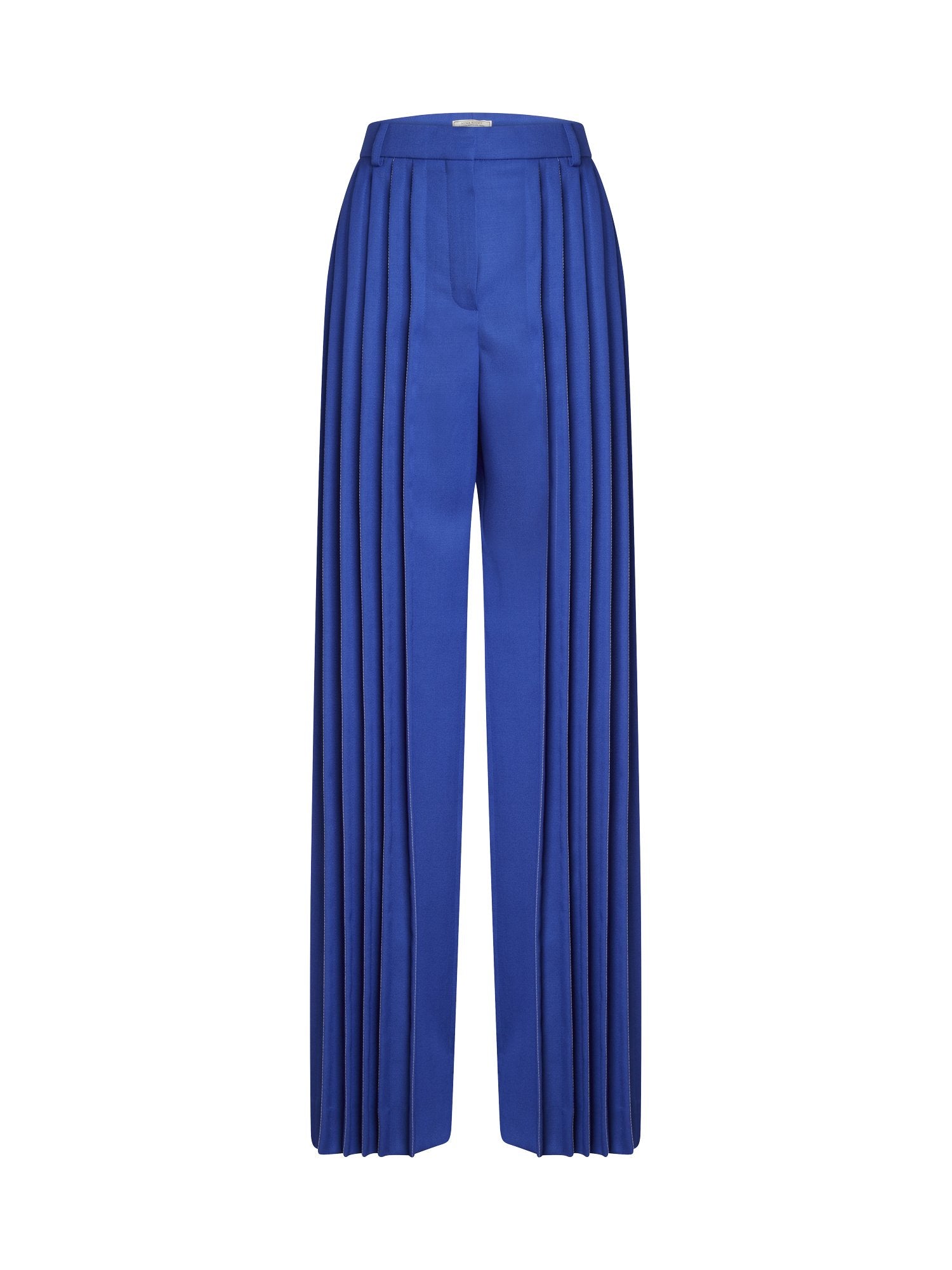 Pantalon plissé en laine - Indigo