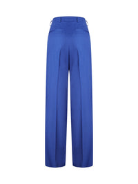 Pantalon plissé en laine - Indigo