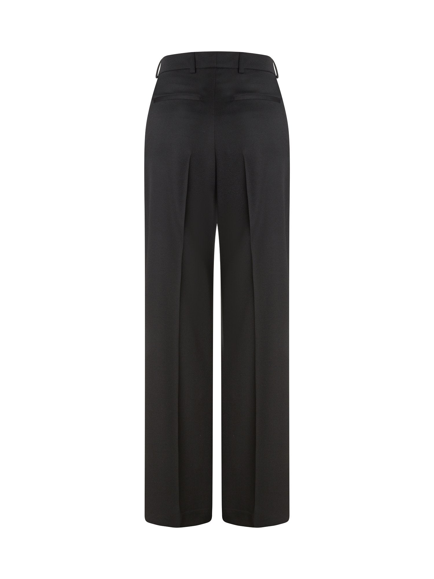 Pantalon plissé en laine - Noir