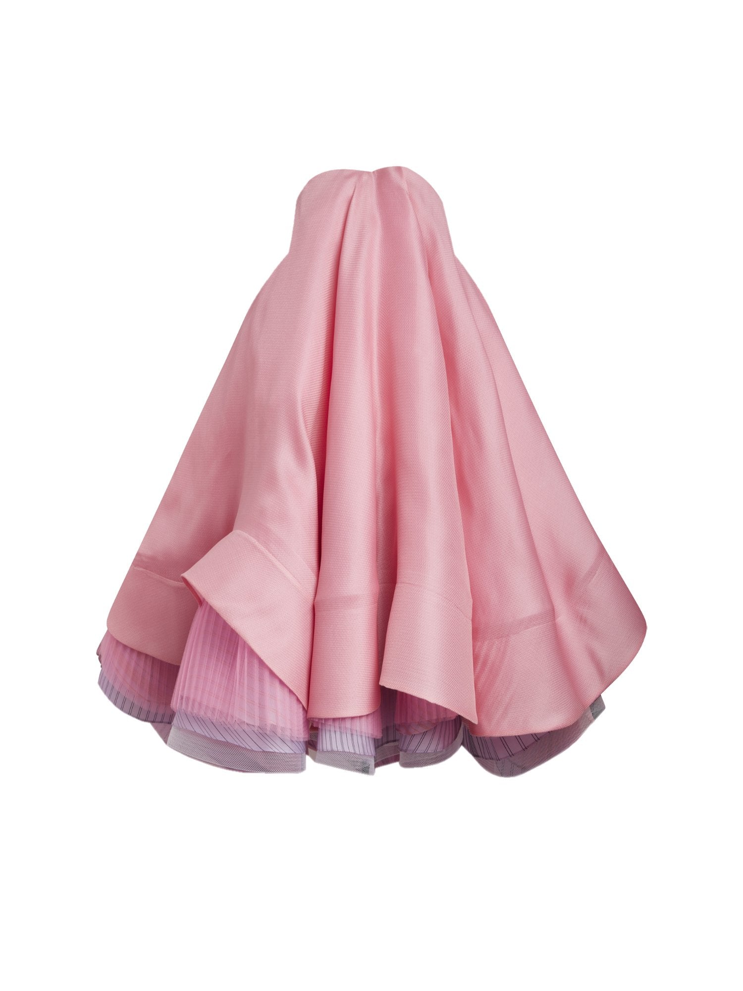 Robe cocktail bustier en soie - Bubblegum
