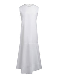Robe longue en popeline - Blanc