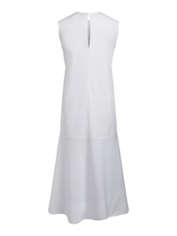 Robe longue en popeline - Blanc