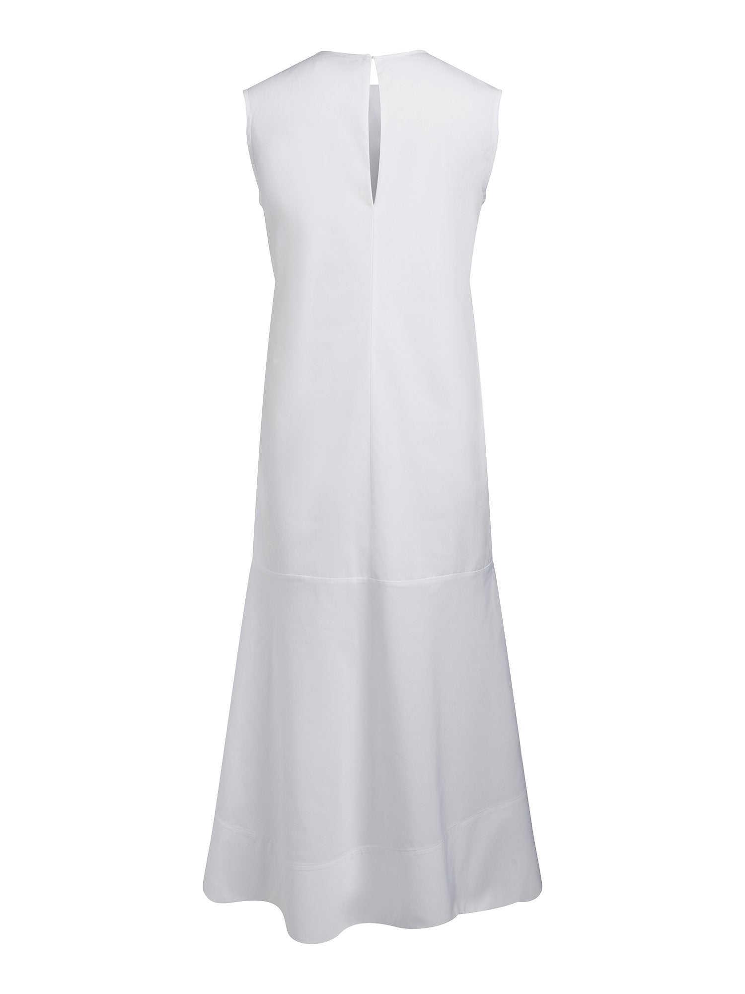 Robe longue en popeline - Blanc