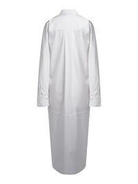 Robe chemise en popeline de coton - Blanc