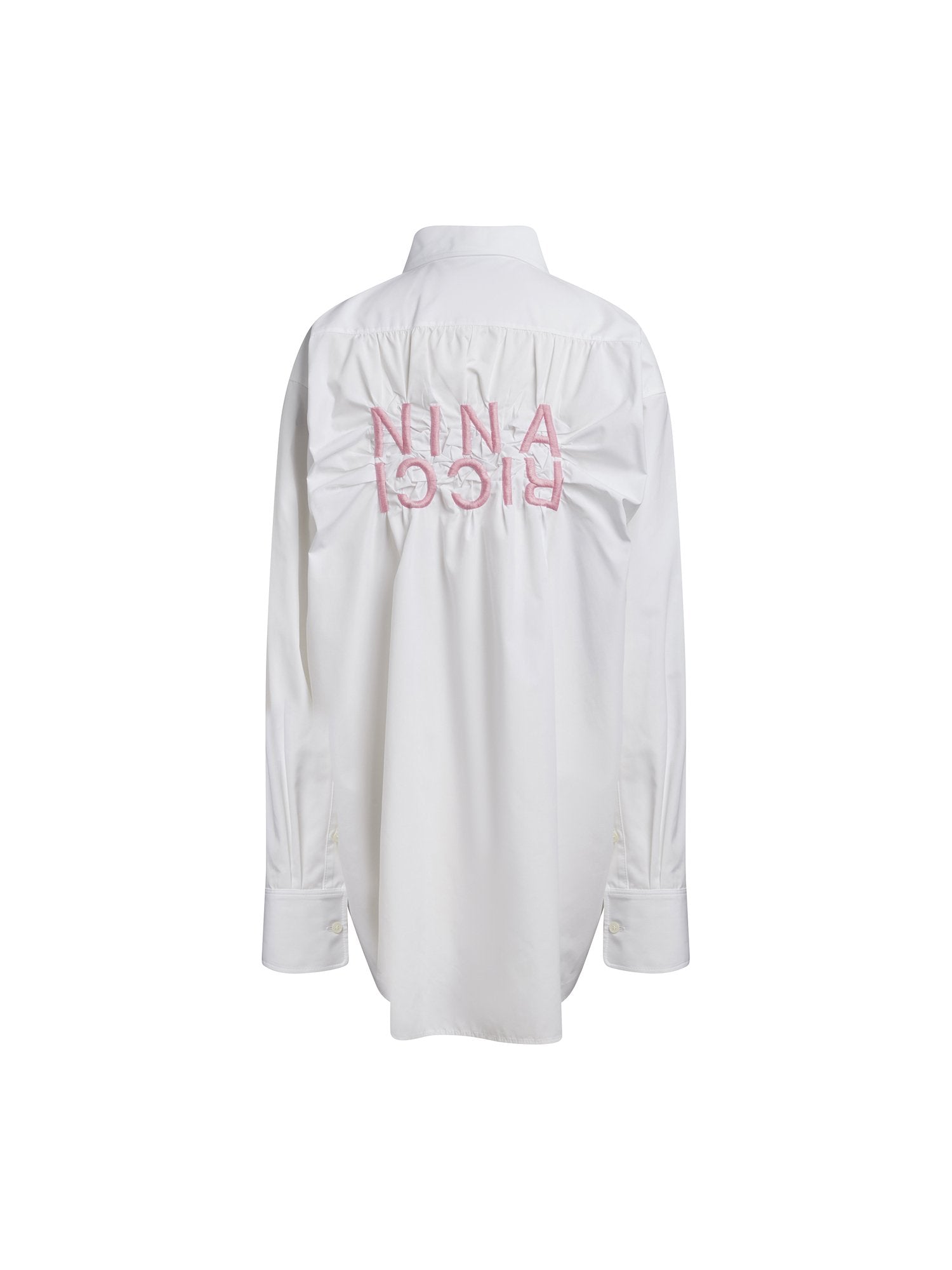 Chemise manches longues en popeline - Blanc & Rose