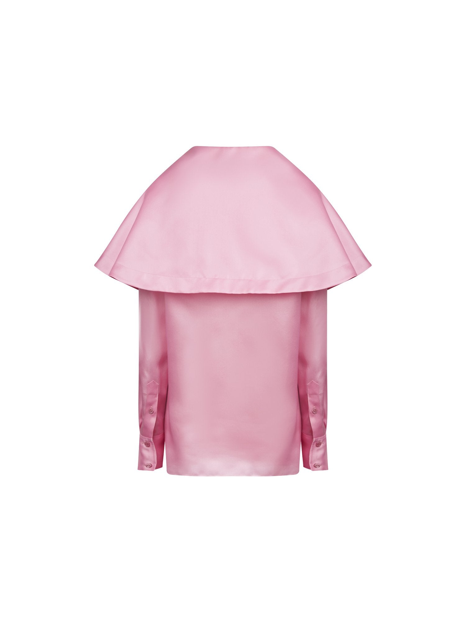 Top manches longues en satin de soie - Bubblegum