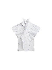 Top manches courtes à fleurs - Blanc & Bleu