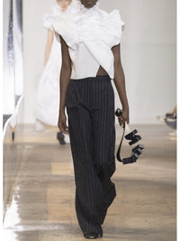 Top manches courtes en organdi - Blanc