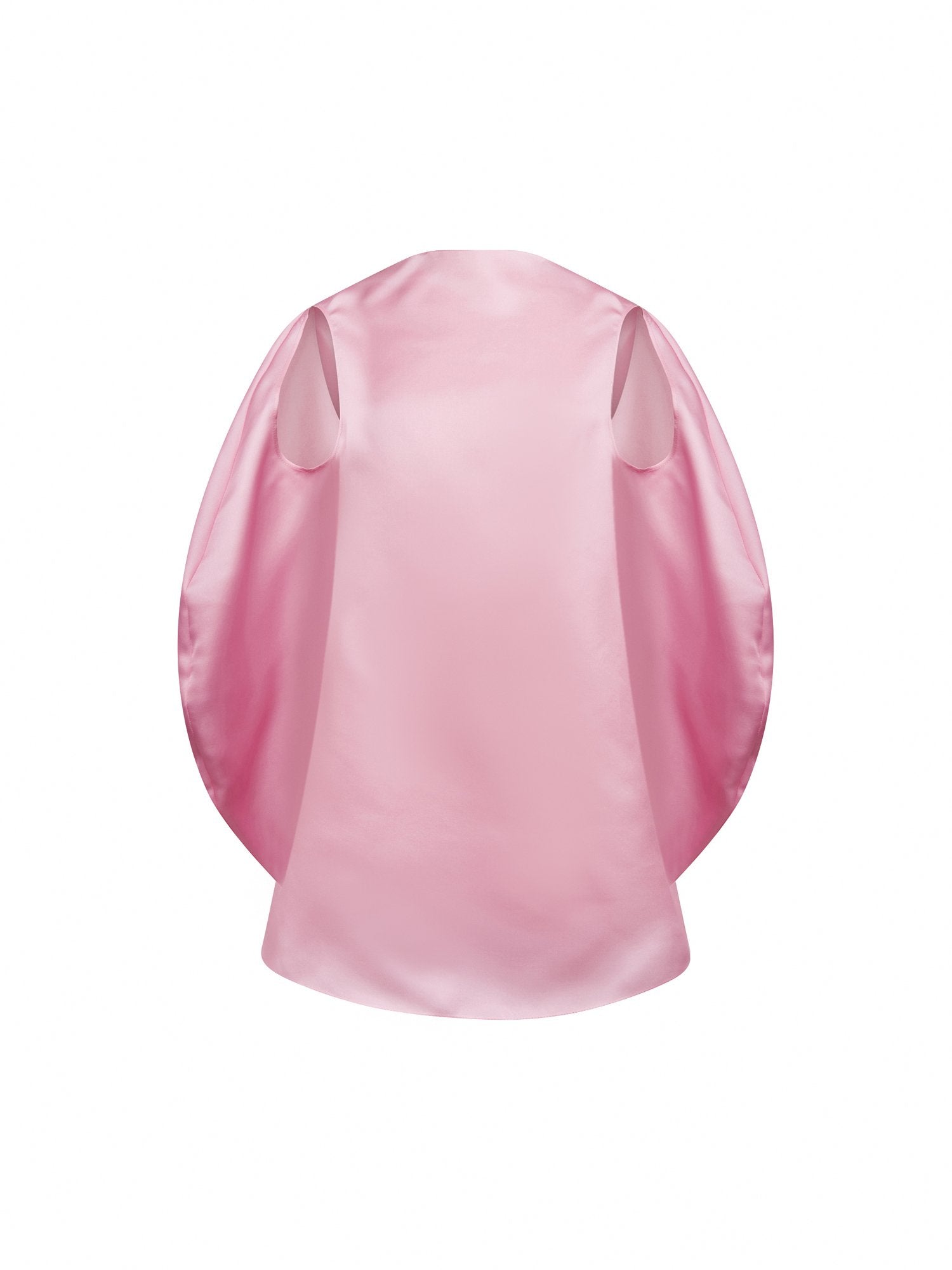 Top sans manche en satin de soie - Bubblegum