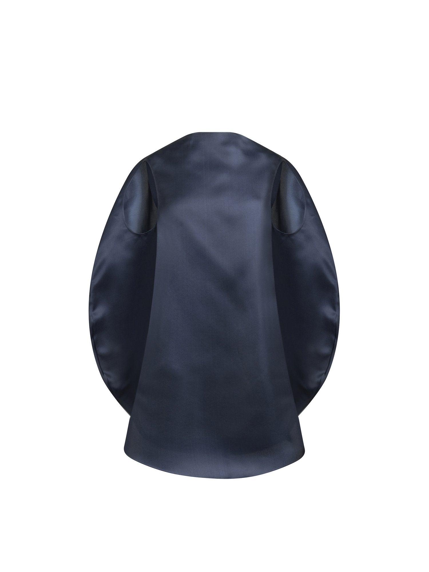 Top sans manche en satin de soie - Navy