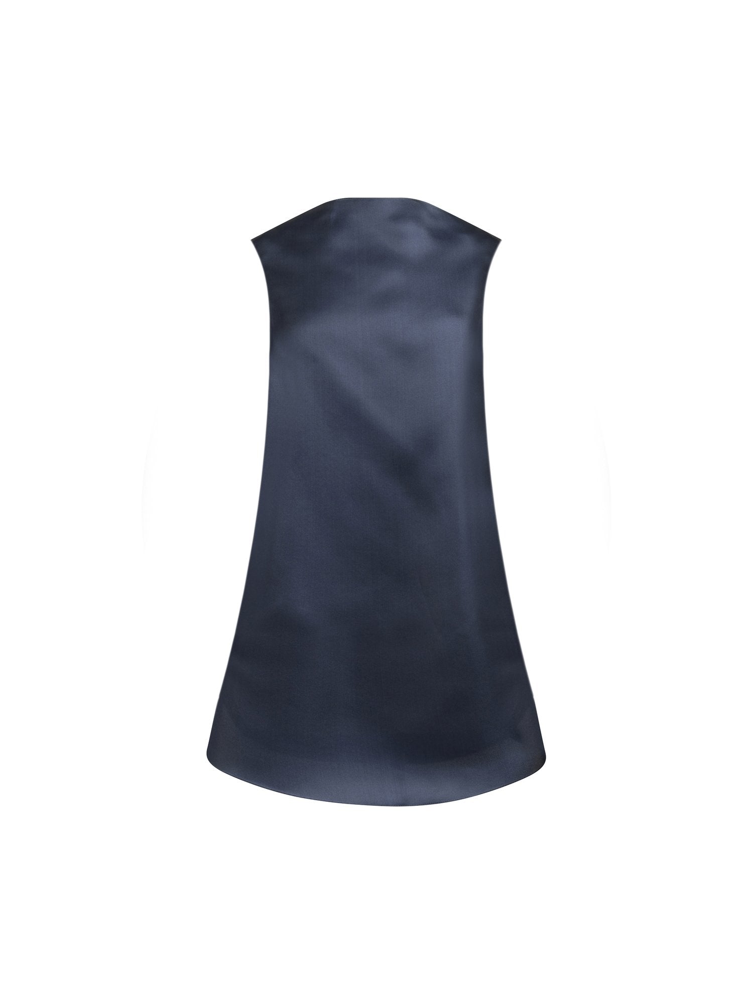 Top sans manche en satin de soie - Navy