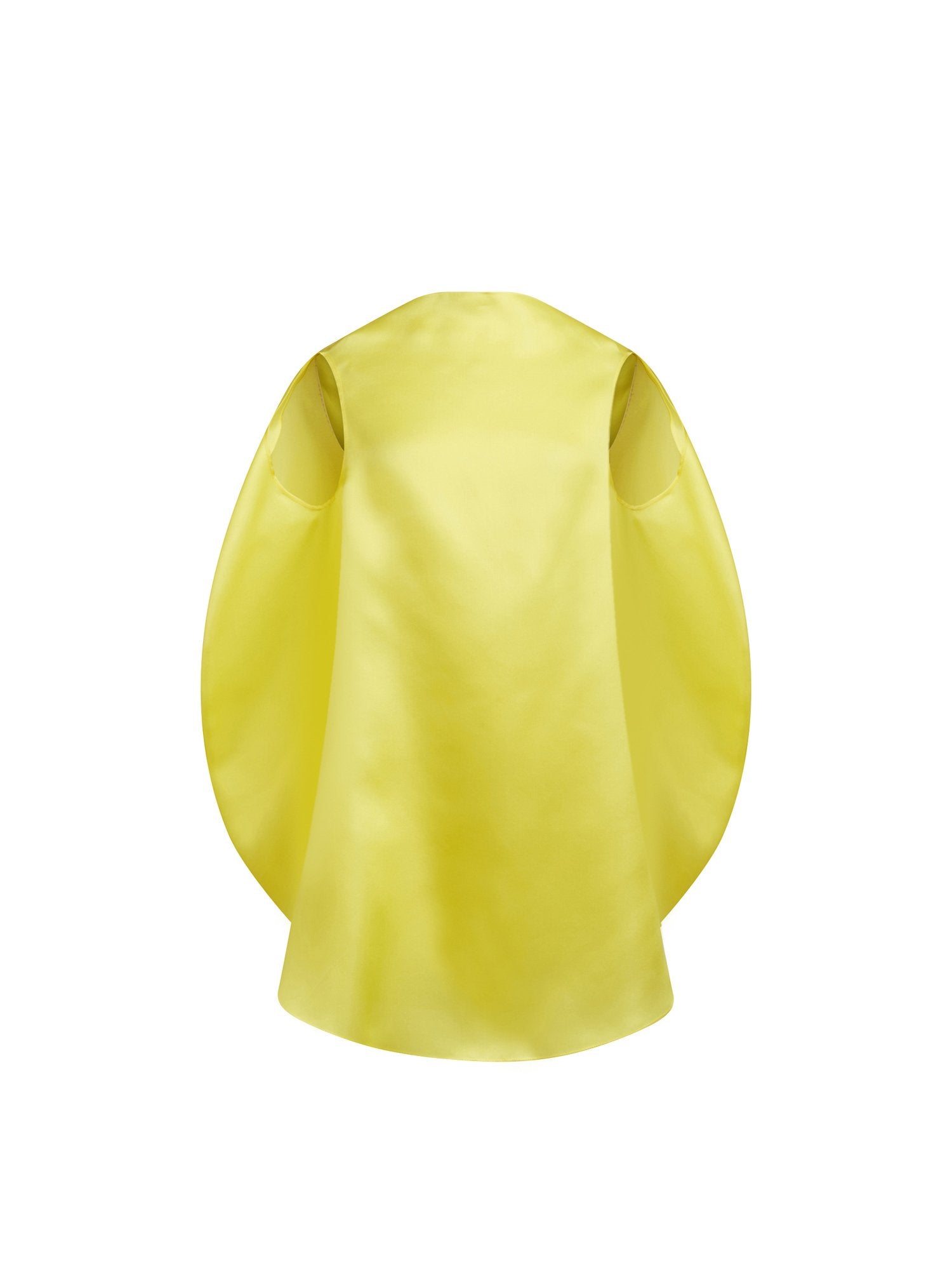 Top sans manche en satin de soie - Jaune