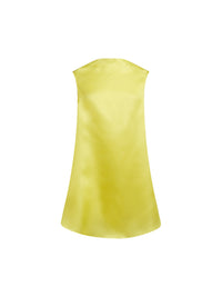 Top sans manche en satin de soie - Jaune
