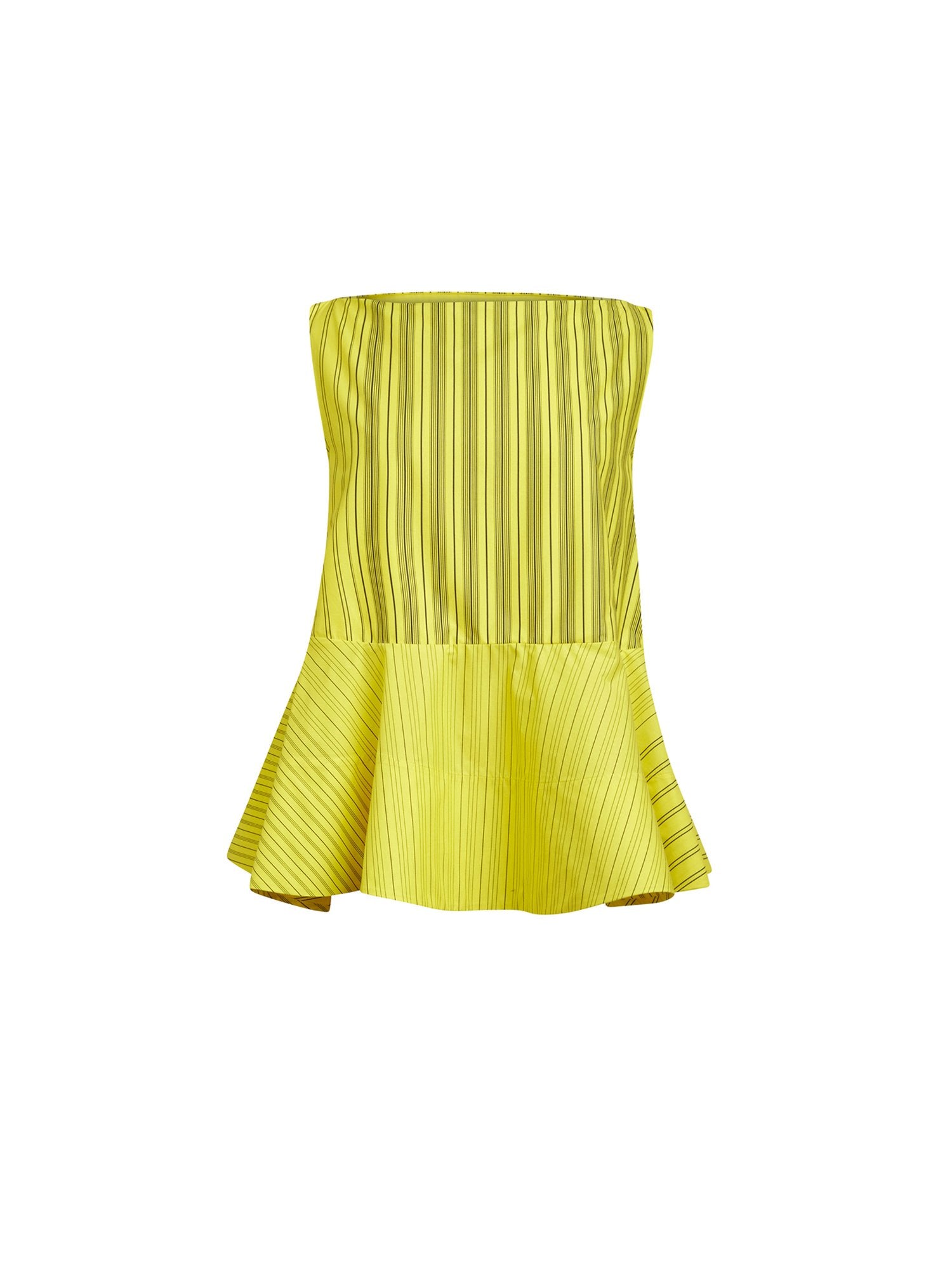 Top sans manche rayé - Jaune & Navy