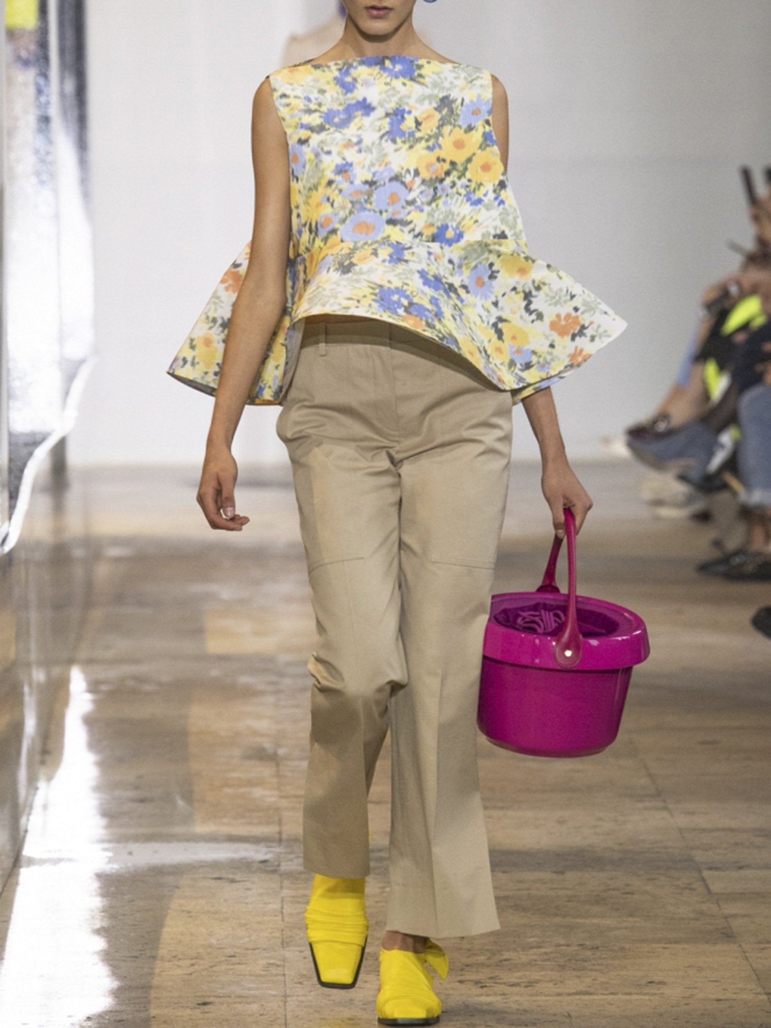 Top évasé sans manche à imprimé fleuri - Fleurs d'Ikat