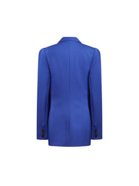 Veste de costume plissée en laine - Indigo
