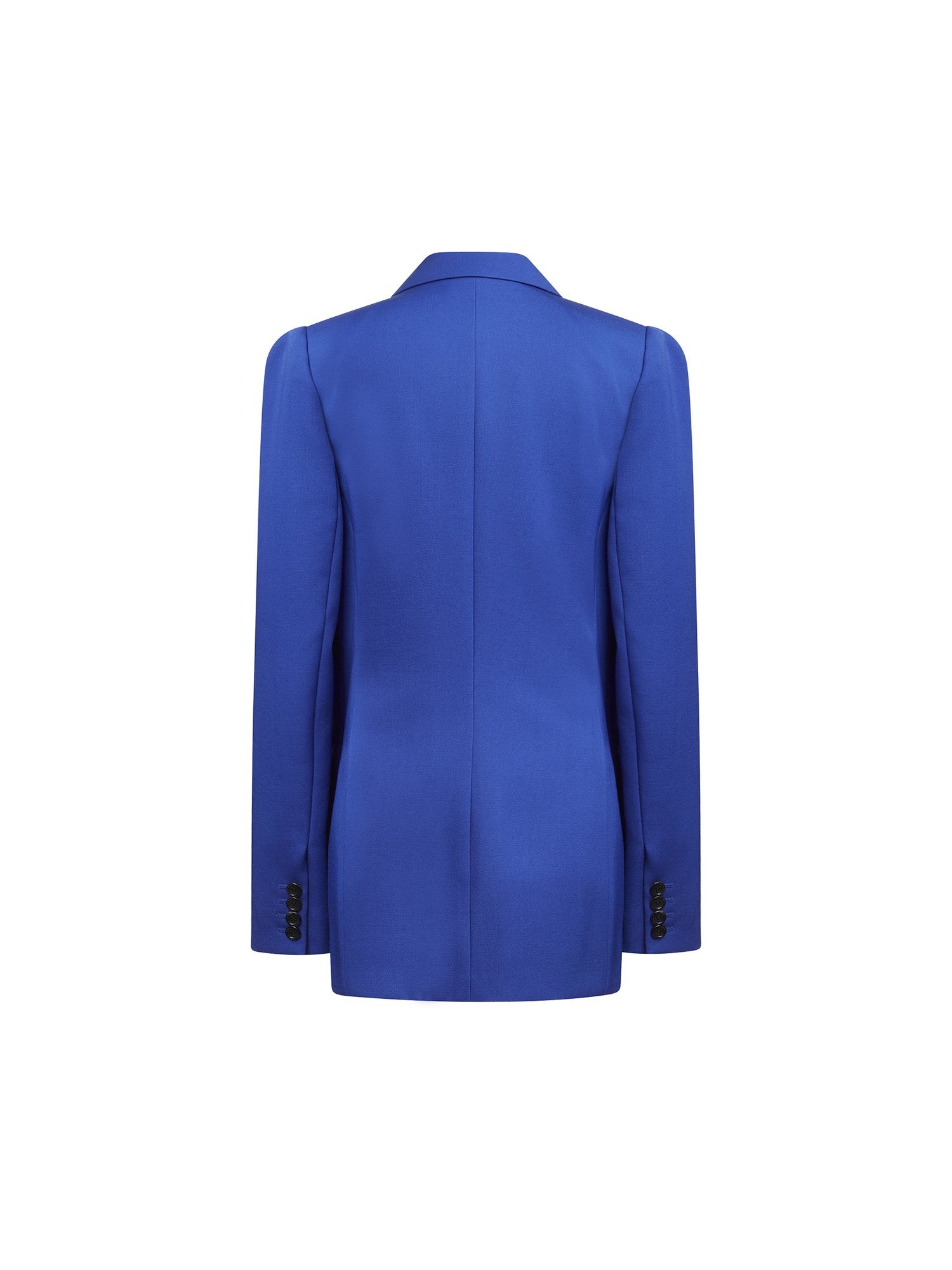 Veste de costume plissée en laine - Indigo
