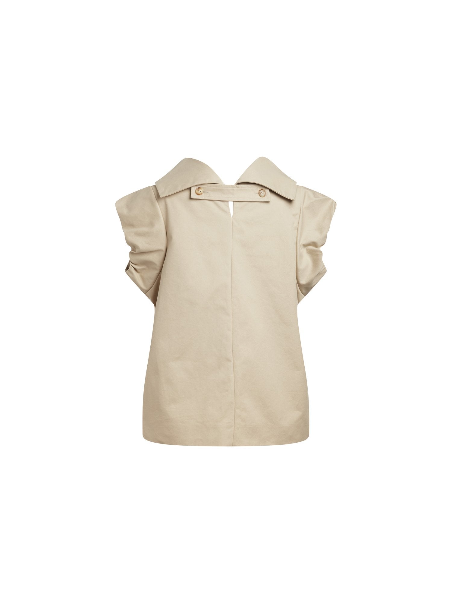 Veste manches courtes gabardine - Sable