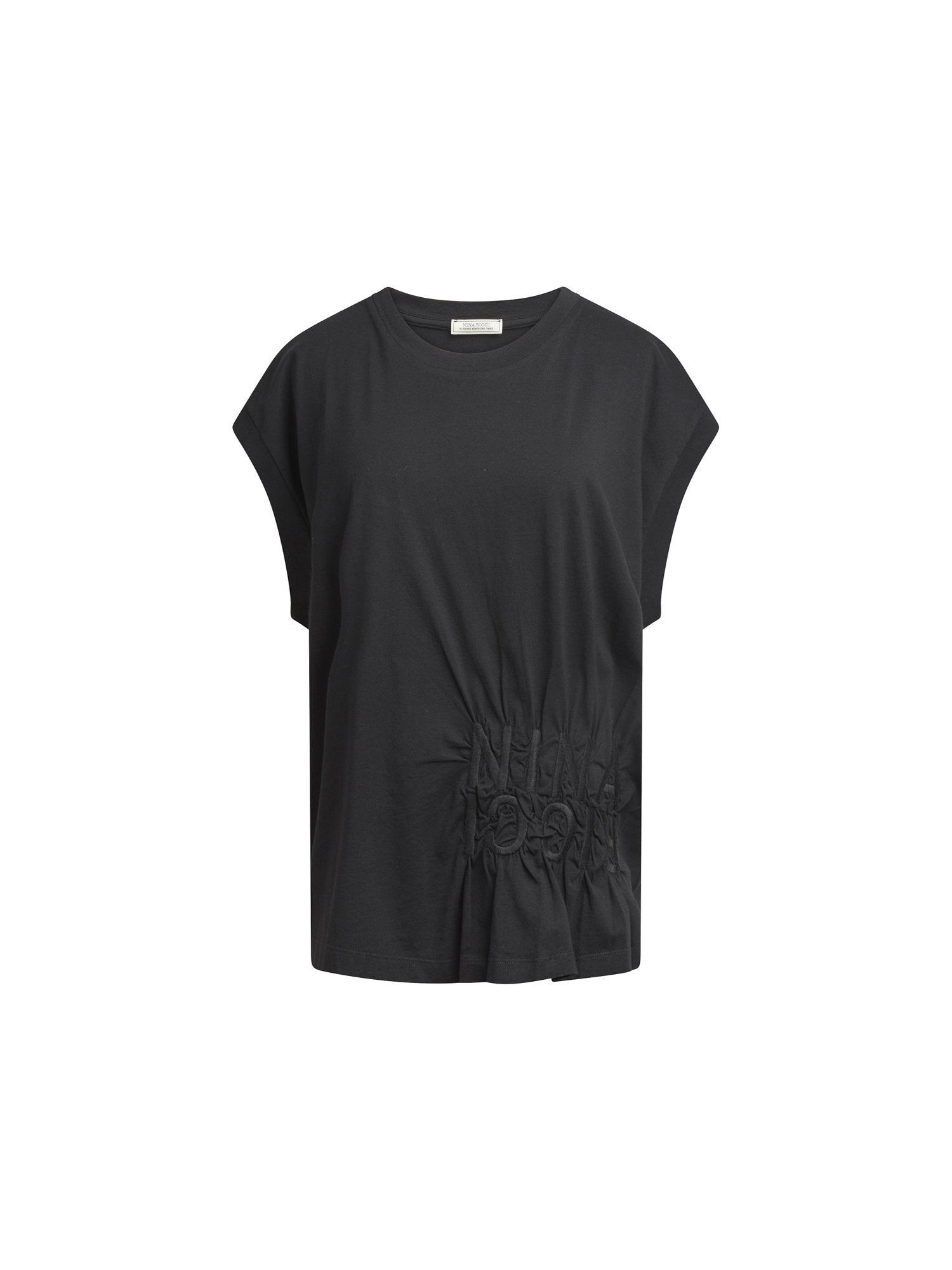 Top sans manche en coton jersey - Noir
